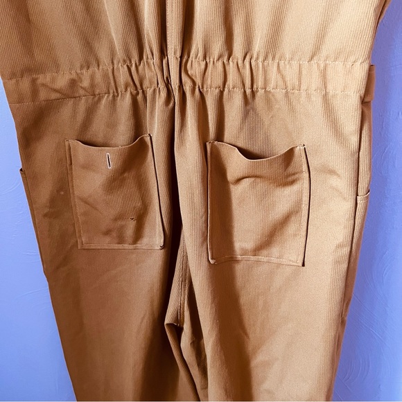 Vintage 1970s mustard coveralls jumpsuit - Picture 3 of 6